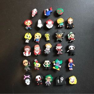 Horror Movie Villains Shoe Charms Mystery Bundle featuring 5 Shoe charms